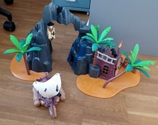 Playmobil Schatzinsel mit Geheimräumen und Falltür und Floß