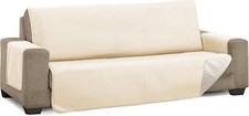 Martina Home Diamond Sofabezug, gesteppt, wendbar, Beige/Leinen, 3-Sitzer
