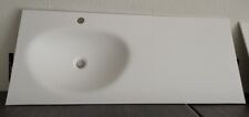 corian waschtisch einbau solid surface moon oval 1045 x 440 mm weiß becken links