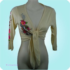Bolero-Jacke gelb mit