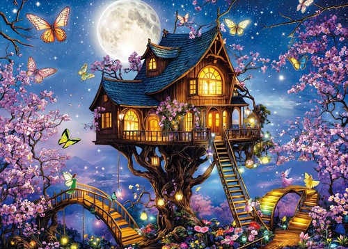 Puzzle 1000 teile blumenbaum - 1000,