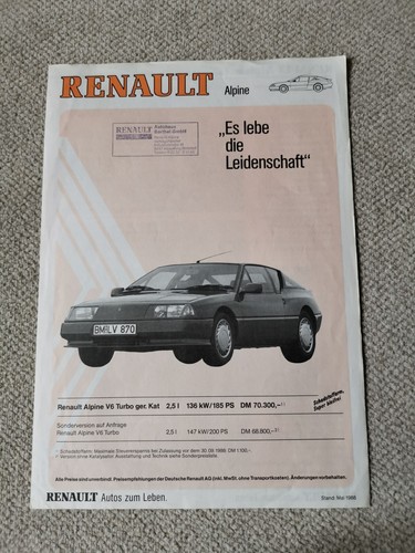 Renault alpine turbo - alpine, v6