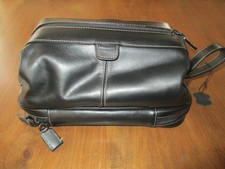 TCM Echt Leder Kulturtasche schwarz ca. 26x16x16 cm neuwertig