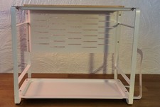 Ikea AVSTEG Küchen Miniregal Metall Bambus weiß, 40x21 cm