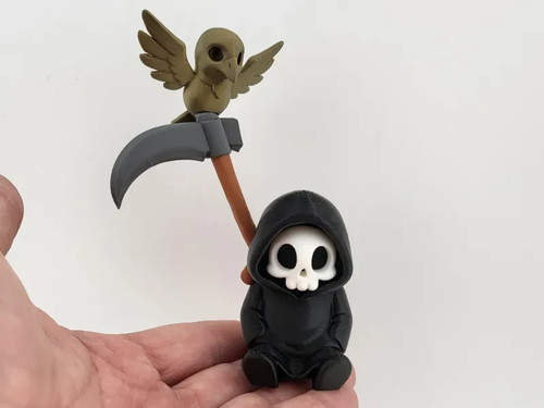 Sensemann mit rabe mini figur - mit,