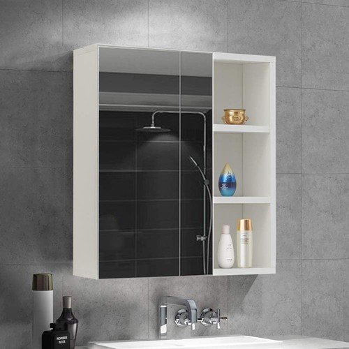 Spiegelschrank bad weiß mit - spiegelschrank,