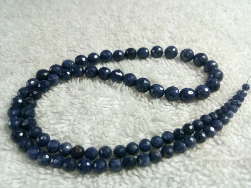 Blauer saphir korund rund - blauer,