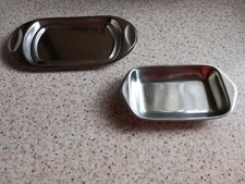 WMF je 1 kleine Servierplatte + Servierschale - Cromargan 18/10 - RETRO