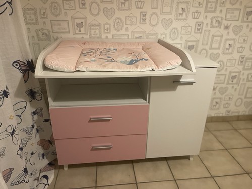 Wickelkommode weiß rosa - wickelkommode, mit