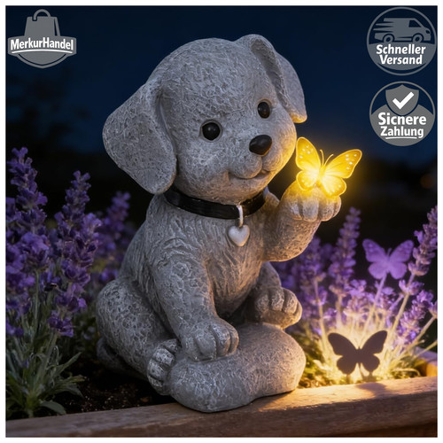 Solar figuren hunde statue - figuren,