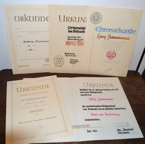 Konvolut urkunden 1964 ddr - urkunden,