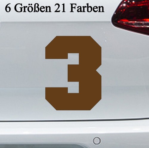 Trikot zahlenaufkleber drei - trikot, 3