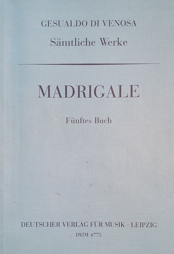 Musiknoten madrigale gesualdo - madrigale,