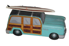 Fossil Deko Auto mit Surfbrett- 40cm lang, 5 ,5 kg schwer