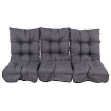 Auflagen-Set Polster Kissen für Hollywoodschaukel Gartenbank Stühle 3-teilig 