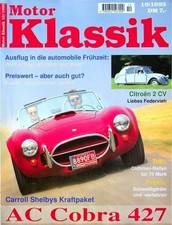 2) Motor Klassik 10/1995 - Citroen 2 CV A mit 9PS in - Bentley 4 1/2 Litre mit 1