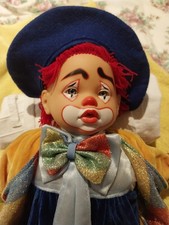 Vintage  Arias Clown 40 cm .Angezogen.
