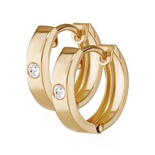 Paar 585 Gelbgold Klappcreolen