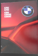 1985 - BMW Broschüre K 75 C S K 100 K 100 RS + RT Prospekt FOTOS techni. Daten