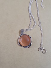 Anhänger Mexikanischer Opal * Kattenauge * Edelstein & Kette 45cm, 925 Silber 