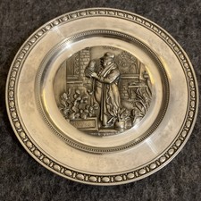 Zinnwandteller 12 cm 94% Zinn  mit Spitzweg Motiv „der Kaktusfreund“