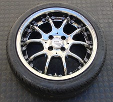 NEU 1x Brock B6 chrom Alufelge 7,5x16 ET25 4x98 mit Reifen Alfa Fiat Lancia ...