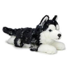 Husky Plüsch Hund schwarz