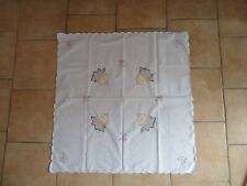 Landhausstil Mitteldecke Tischdecke 80 x 80 cm weiß mit Ostermotiven Frühling