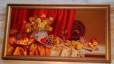 Gerahmtes Gobelin-Stickbild