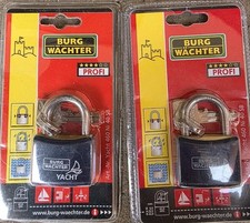 Burg-Wächter Yacht 460 Ni 40 SB 2er Set  Rostfrei & Wetterfestes Vorhängeschloss