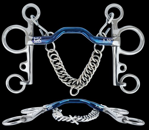 Neu ported mouth pelham blau - ported,