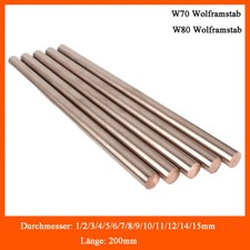 99.95% Wolfram Tungsten Wolframstab Stab Stange Rundstab Ø1/2/3/4/5/6/7/8/9-15mm