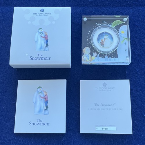 2021 der schneemann 50p - schneemann, silber