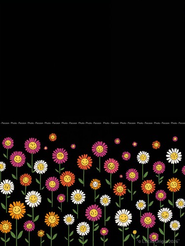 Foto blumen bunt grafiken - a4,
