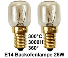 2x E14 Backofenlampe 25W 300