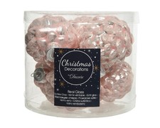 6 Weihnachtskugeln 7cm Glas Christbaumkugeln Christbaumschmuck Zapfen Glitzer