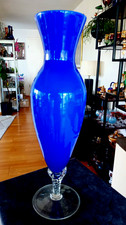 XL Große Glas Vase - OPALINE