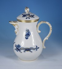 Meissen "Reicher Drache dunkelblau" Mokkakanne 0,45 Liter  1.Wahl (neuwertig)