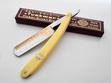 Rasiermesser TUCKMAR 6/8" Vintage Straight Razor #555 Yellow Solingen, ANSEHN !