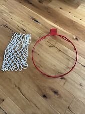Basketballkorb Wandmontage Metall Rot 47,5 cm Netz Weiß Massiv - TOP 