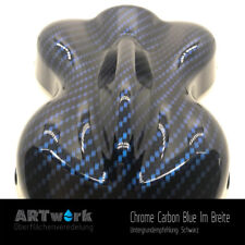 Wassertransferdruck Folie WTD Hydrographics Chrome Carbon Blue 1m x 1m Breite 