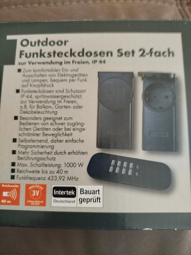 Fach outdoor funkstecker - 2-fach,