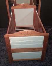 Kindergitterbett Echt Holz umbaubar auf Kinderbett