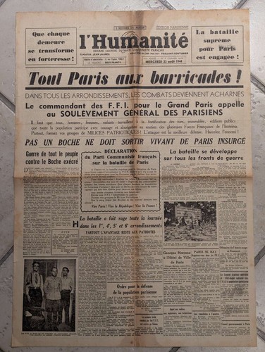 Humanité august 1944 - l'humanité,,