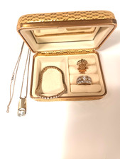 Konvolut Silberschmuck vergoldet im tollen Etui