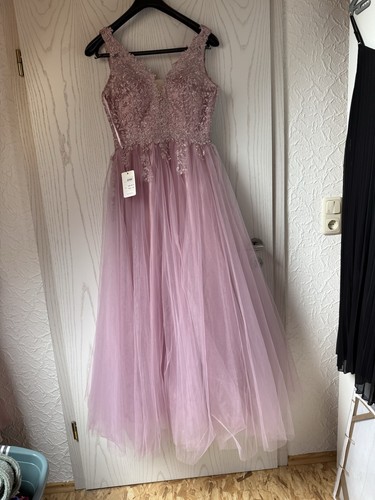 Abendkleid lang rosa tüll - lang,
