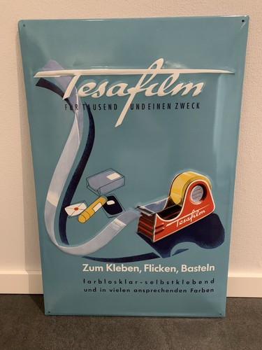 Altes werbeschild von tesa - werbeschild,