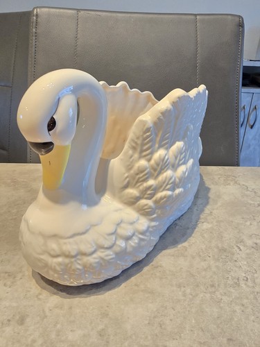 Schwan blumentopf porzellan - schwan,