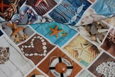 Maritim PVC Tischdecke Marina blau Wachstuch Eckig 140 /140 cm