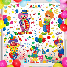 9 Blatt Fensterbilder Karneval